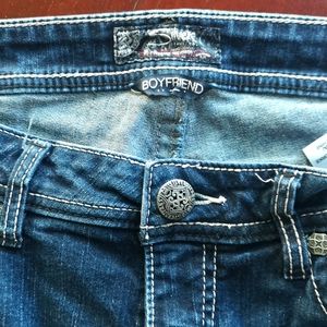 Silver Fluid dark denim jeans tight at ankles